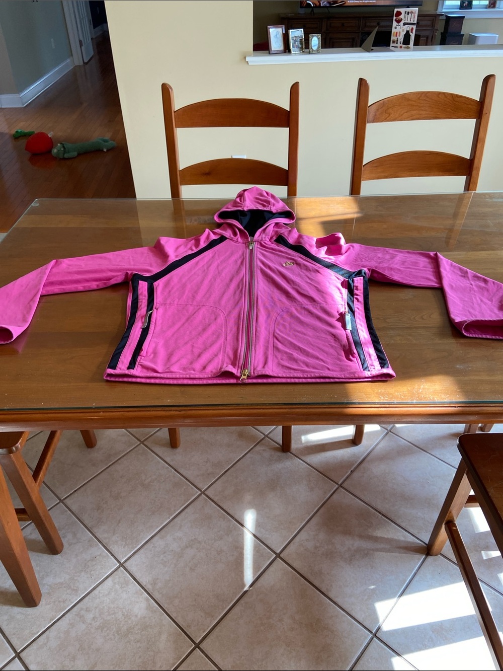 Nike Pink and Black Dri-FIT Hooded Jacket. Runs small.